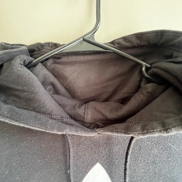 Adidas Pullover Hoodie Sweatshirt Trefoil Logo Black Comfy Casual - Picture 10 of 10